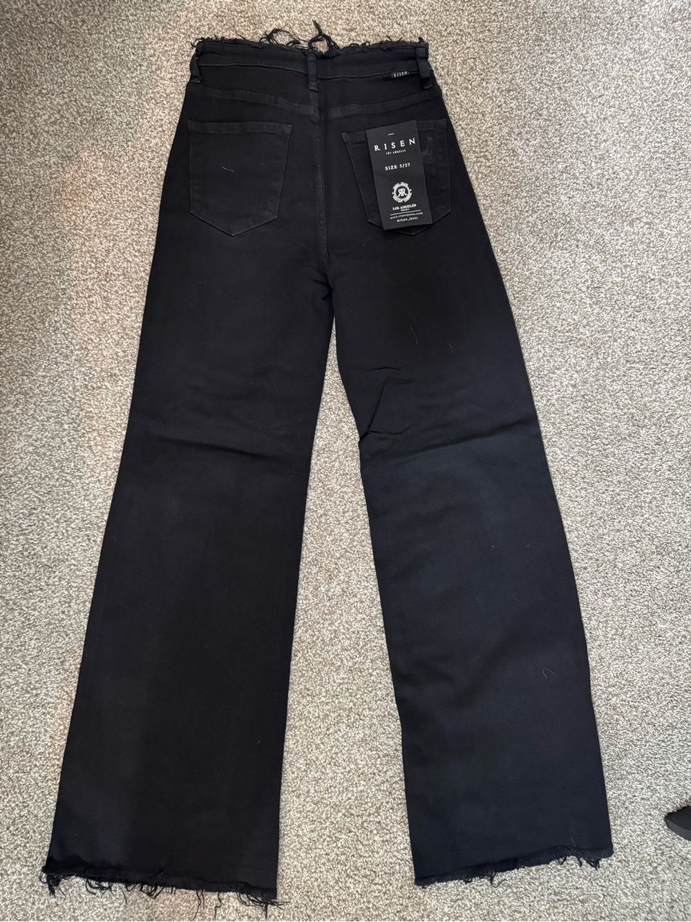 Risen Women’s Black Straight Distressed Jeans - Picture 3 of 10